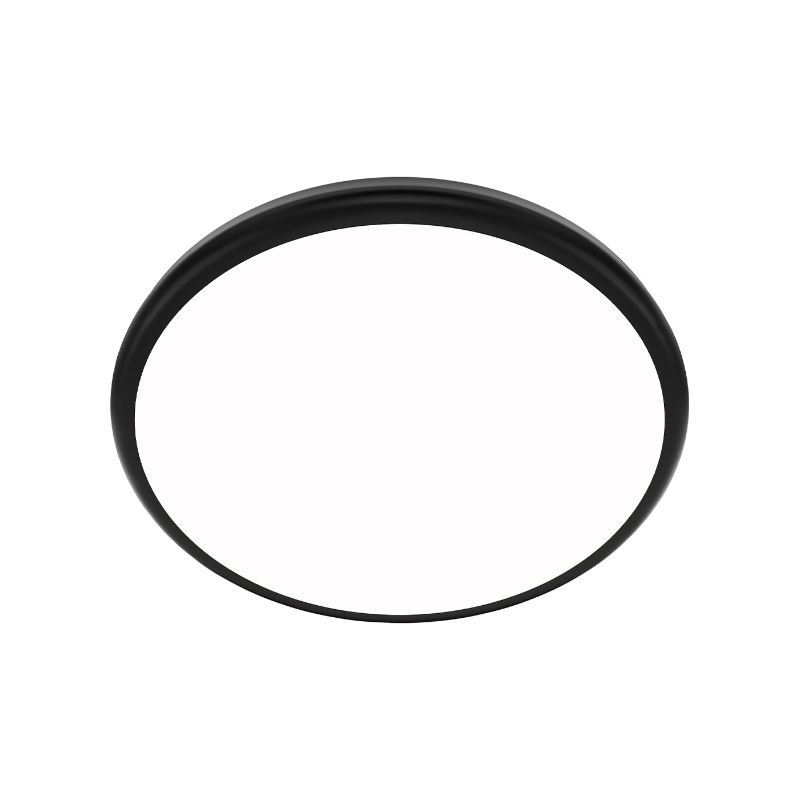 dweLED FM-37515 Parthenon 1-lt 15" LED Flush Mount - Black