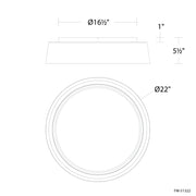 Modern Forms FM-51322 Gilt 1-lt 22" LED Flush Mount