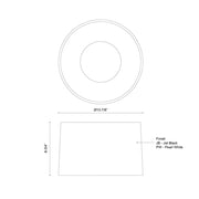 Kuzco FM16512-3WCCT-UNV Etta 1-lt 12" LED Flush Mount, 3CCT Selectable