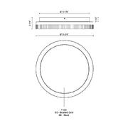 Kuzco FM46116-3CCT-UNV Calix 1-lt 16" LED Flush Mount, 3CCT Selectable
