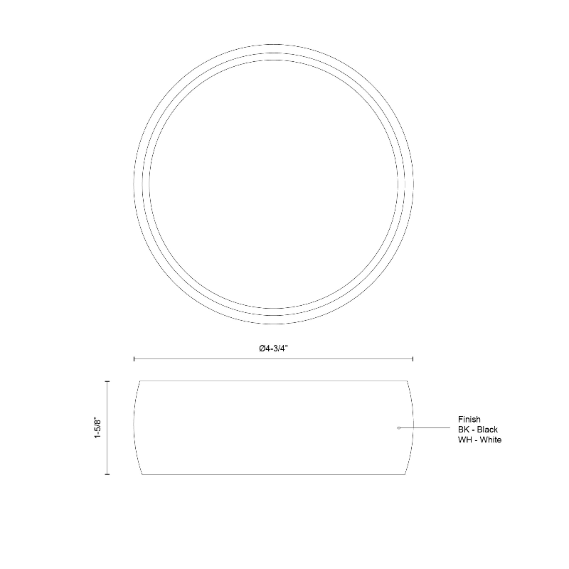 Kuzco FM82104 Savile 1-lt 5" LED Flush Mount