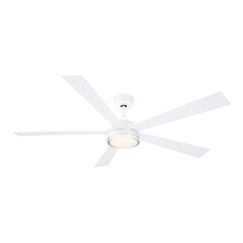 Fanimation FPD8564 TorchAire 64" Indoor/Outdoor Ceiling Fan with LED Light Kit - Matte White