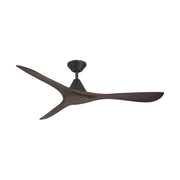Modern Forms FR-D2504-60 Carve 60" Ceiling Fan - Matte Black with Dark Walnut Blades