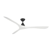Modern Forms FR-D2504-72 Carve 72" Ceiling Fan - Matte Black with Matte White Blades