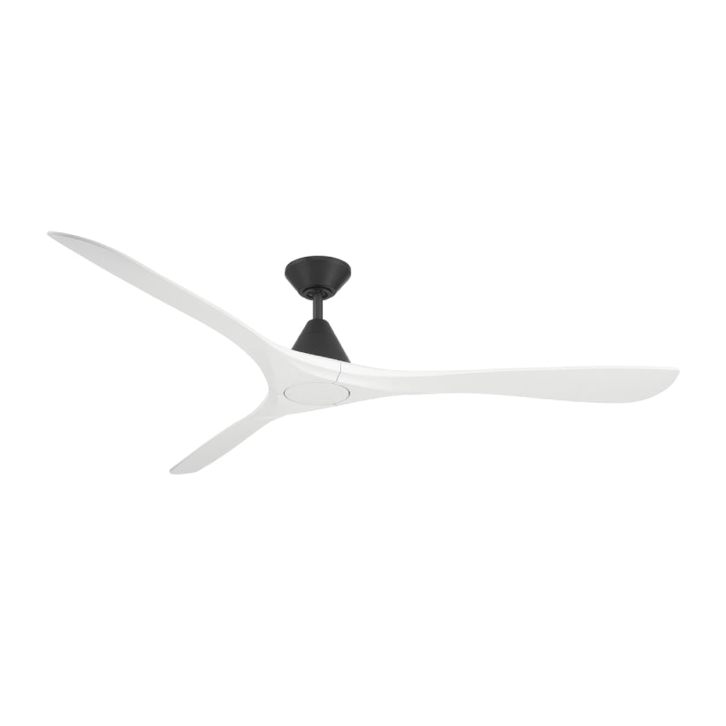 Modern Forms FR-D2504-72 Carve 72" Ceiling Fan - Matte Black with Matte White Blades