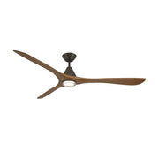 Modern Forms FR-D2504-72L Carve 72" Outdoor Ceiling Fan with LED Light Kit - Bronze with Distressed Koa Blades