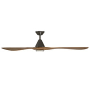 Modern Forms FR-D2504-72L Carve 72" Outdoor Ceiling Fan with LED Light Kit - Bronze with Distressed Koa Blades