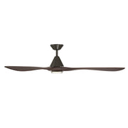Modern Forms FR-D2504-72L Carve 72" Outdoor Ceiling Fan with LED Light Kit - Bronze with Dark Walnut Blades