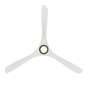 Modern Forms FR-D2504-72L Carve 72" Outdoor Ceiling Fan with LED Light Kit - Matte Black with Matte White Blades