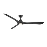 Modern Forms FR-D2504-72L Carve 72" Outdoor Ceiling Fan with LED Light Kit - Matte Black