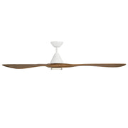 Modern Forms FR-D2504-72L Carve 72" Outdoor Ceiling Fan with LED Light Kit - Matte White with Distressed Koa Blades