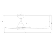 Modern Forms FR-W2202-62L Skylark 62" Outdoor Ceiling Fan with LED Light Kit, 4CCT Selectable