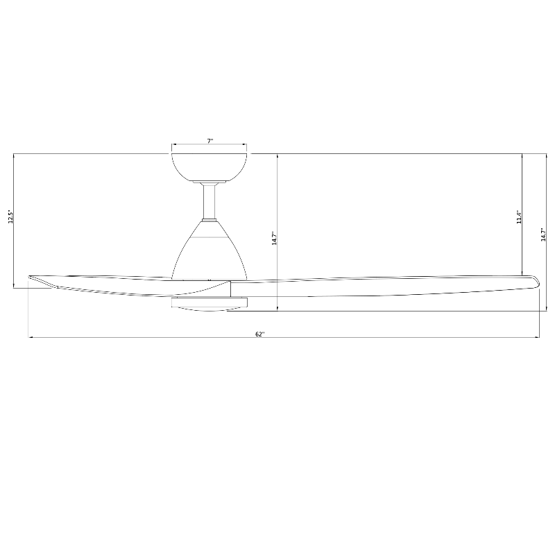 Modern Forms FR-W2202-62L Skylark 62" Outdoor Ceiling Fan with LED Light Kit, CCT