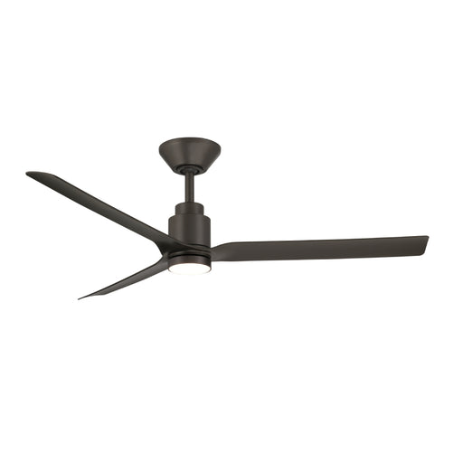 Modern Forms FR-W2502-52L Smooth 52" Outdoor Ceiling Fan with LED Light Kit - Bronze with Bronze Blades