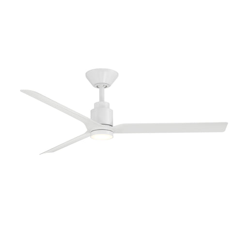 Modern Forms FR-W2502-52L Smooth 52" Outdoor Ceiling Fan with LED Light Kit - Matte White with Matte White Blades