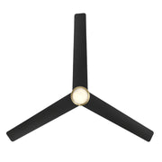 Modern Forms FR-W2503-54L Pisces 54" Outdoor Ceiling Fan with LED Light Kit - Soft Brass with Matte Black Blades