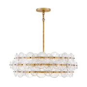 Fredrick Ramond FR30126 Rene 6-lt 31" LED Chandelier - Distressed Brass