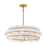 Fredrick Ramond FR30126 Rene 6-lt 31" LED Chandelier - Distressed Brass
