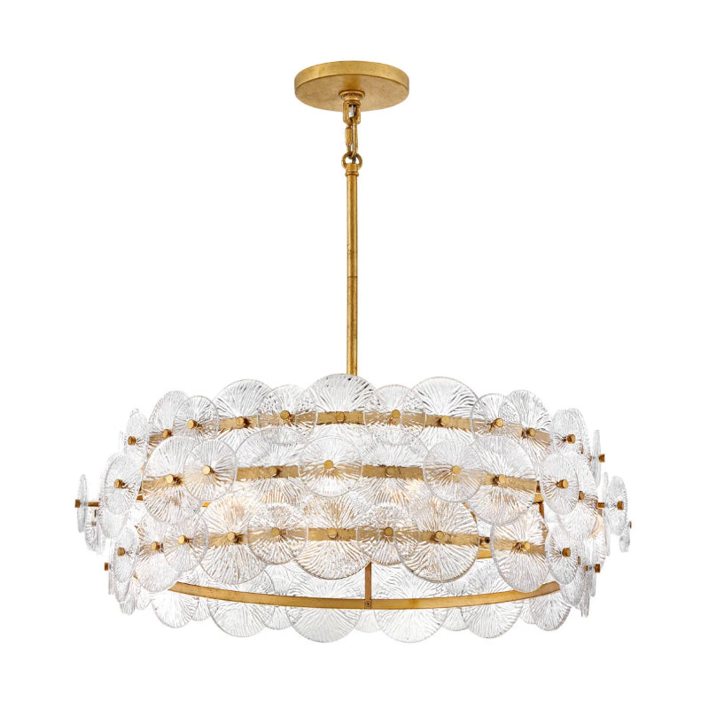 Fredrick Ramond FR30126 Rene 6-lt 31" LED Chandelier - Distressed Brass