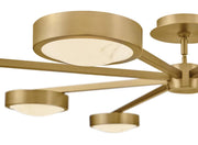 Fredrick Ramond FR31014 Cava 50" LED Convertible Semi-Flush Mount - Lacquered Brass