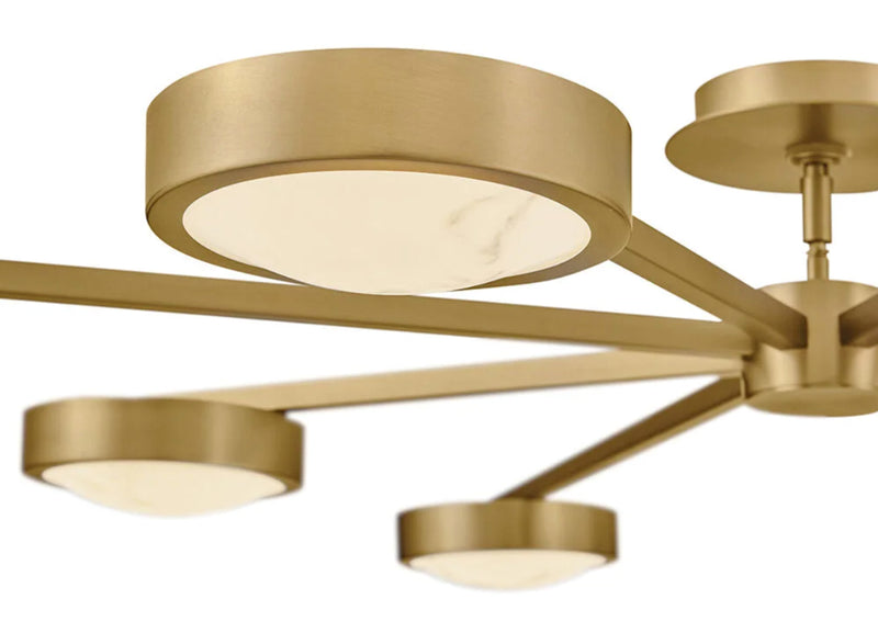 Fredrick Ramond FR31014 Cava 50" LED Convertible Semi-Flush Mount - Lacquered Brass