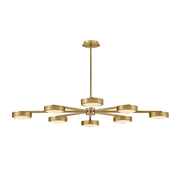 Fredrick Ramond FR31014 Cava 50" LED Convertible Semi-Flush Mount - Lacquered Brass