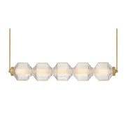 Fredrick Ramond FR41465 Reign 1-lt 49" LED Linear Chandelier - Lacquered Brass