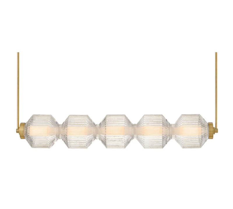 Fredrick Ramond FR41465 Reign 1-lt 49" LED Linear Chandelier - Lacquered Brass