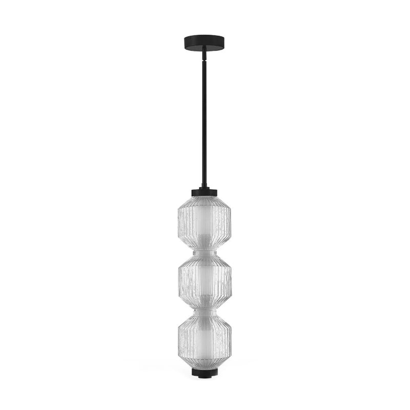 Fredrick Ramond FR41467 Reign 8" LED Convertible Pendant - Black