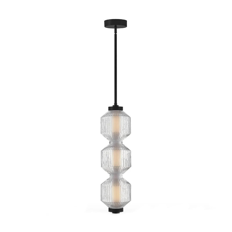 Fredrick Ramond FR41467 Reign 8" LED Convertible Pendant - Black