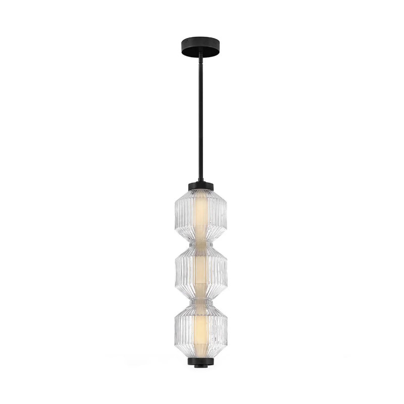 Fredrick Ramond FR41467 Reign 8" LED Convertible Pendant - Black