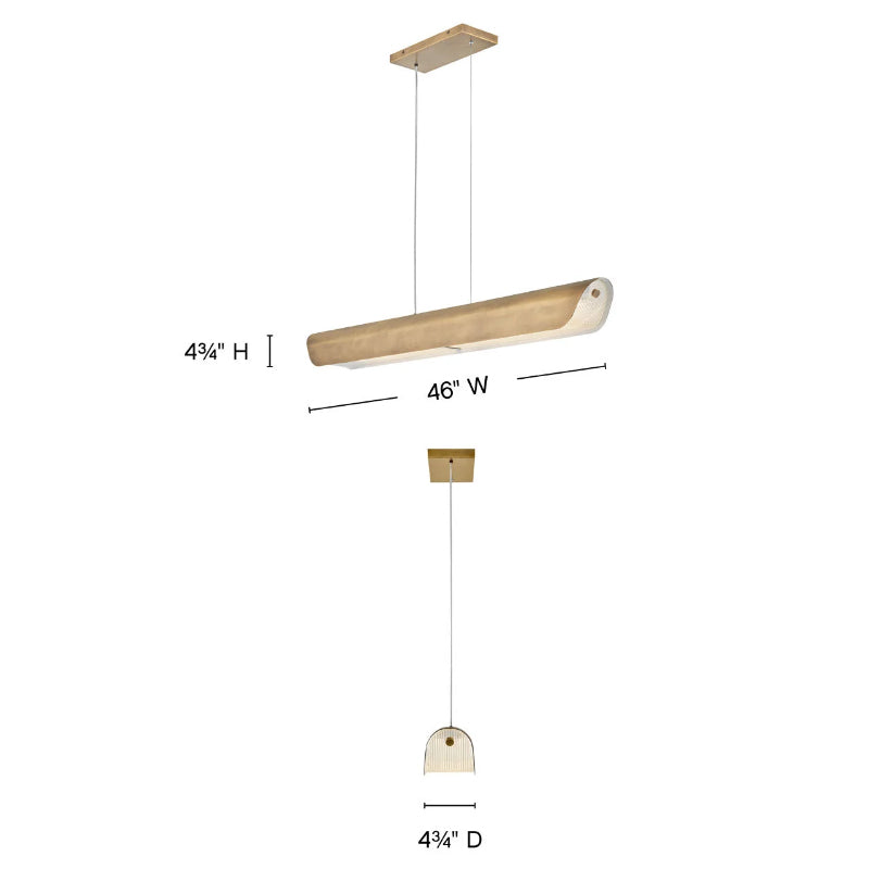 Fredrick Ramond FR41555 Arco 1-lt 46" LED Linear Chandelier