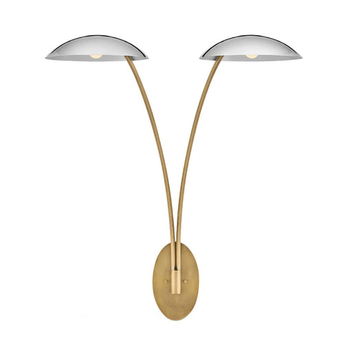 Fredrick Ramond FR41642 Glenn 2-lt 40" Tall LED Wall Sconce - Heritage Brass with Chrome accents