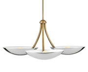 Fredrick Ramond FR41646 Glenn 3-lt 36" LED Chandelier - Heritage Brass with Chrome accents