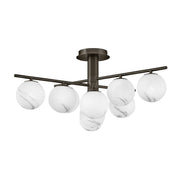 Fredrick Ramond FR41903 Selene 9-lt 30" LED Semi-Flush Mount - Black Oxide