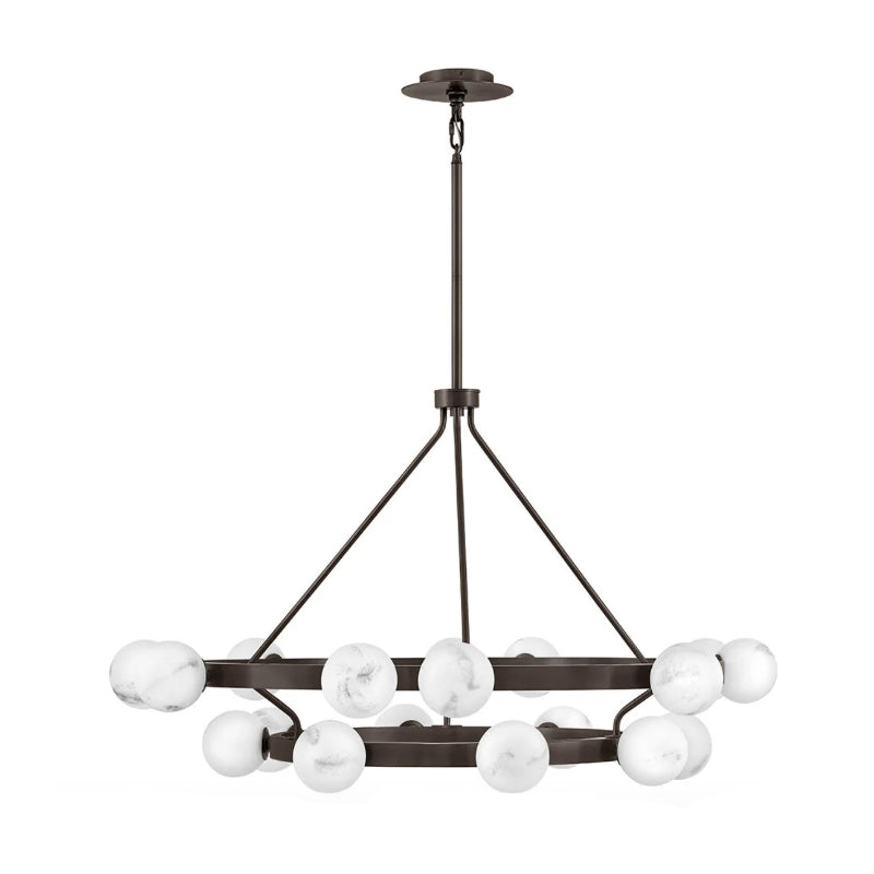 Fredrick Ramond FR41905 Selene 18-lt 48" LED Multi Tier Chandelier - Black Oxide