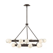 Fredrick Ramond FR41905 Selene 18-lt 48" LED Multi Tier Chandelier - Black Oxide