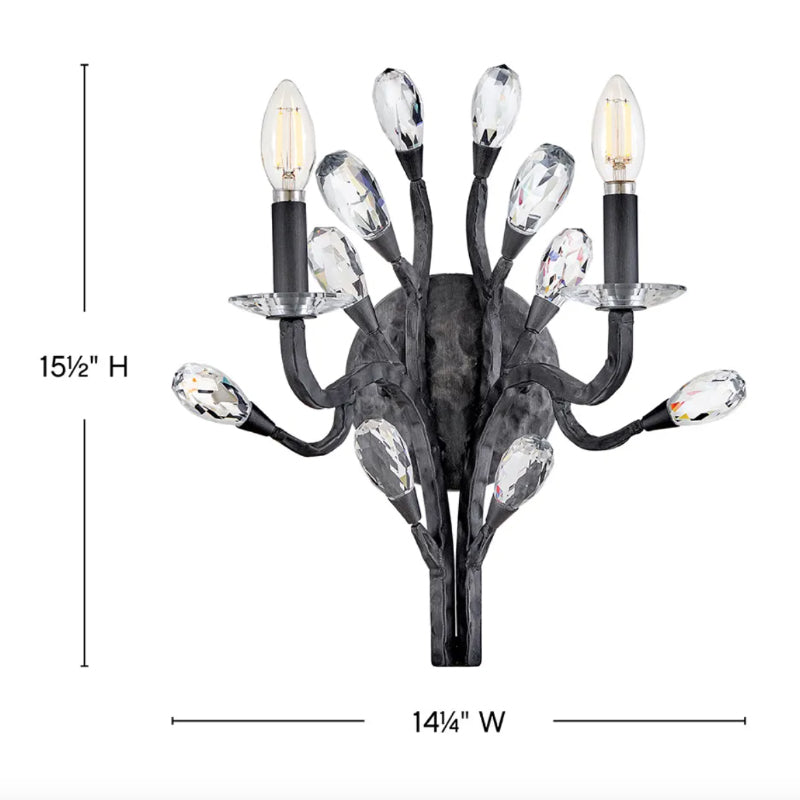 Fredrick Ramond FR46802 Eve 2-lt 16" Tall LED Wall Sconce