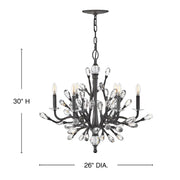 Fredrick Ramond FR46806 Eve 6-lt 26" LED Chandelier