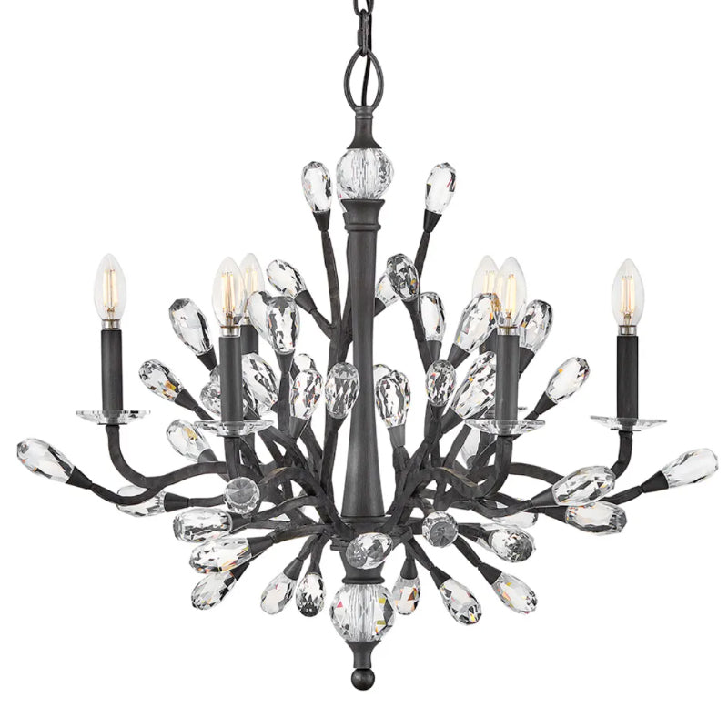 Fredrick Ramond FR46806 Eve 6-lt 26" LED Chandelier - Brushed Graphite