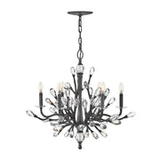 Fredrick Ramond FR46806 Eve 6-lt 26" LED Chandelier - Brushed Graphite