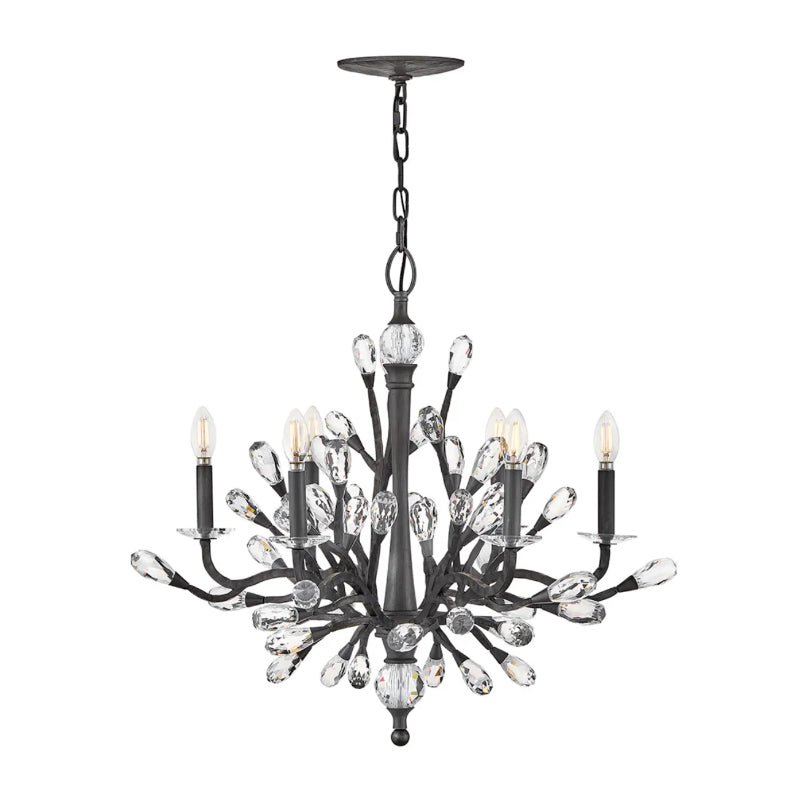 Fredrick Ramond FR46806 Eve 6-lt 26" LED Chandelier - Brushed Graphite