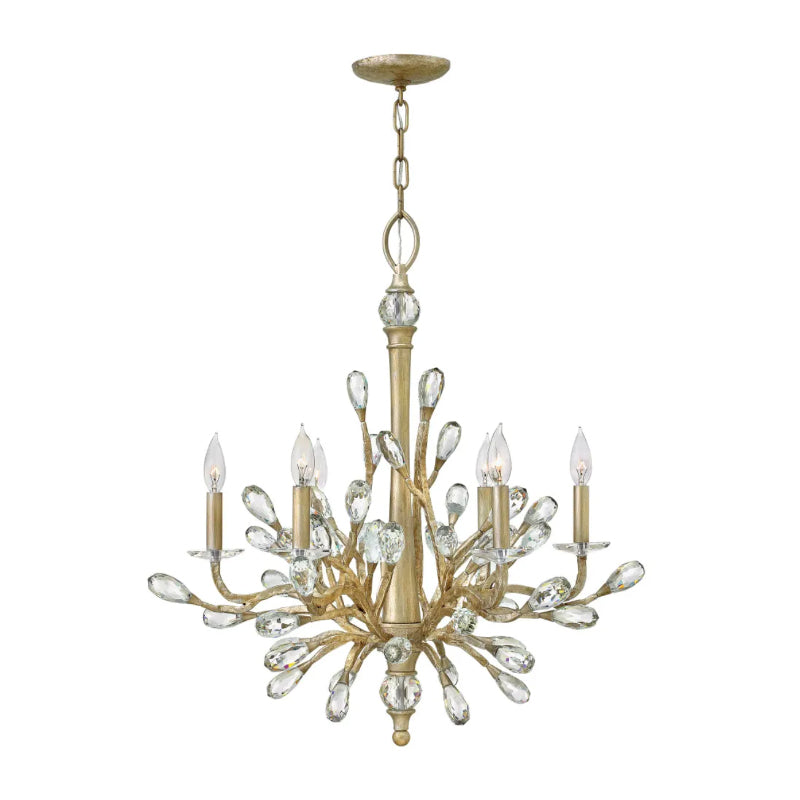 Fredrick Ramond FR46806 Eve 6-lt 26" LED Chandelier - Champagne Gold