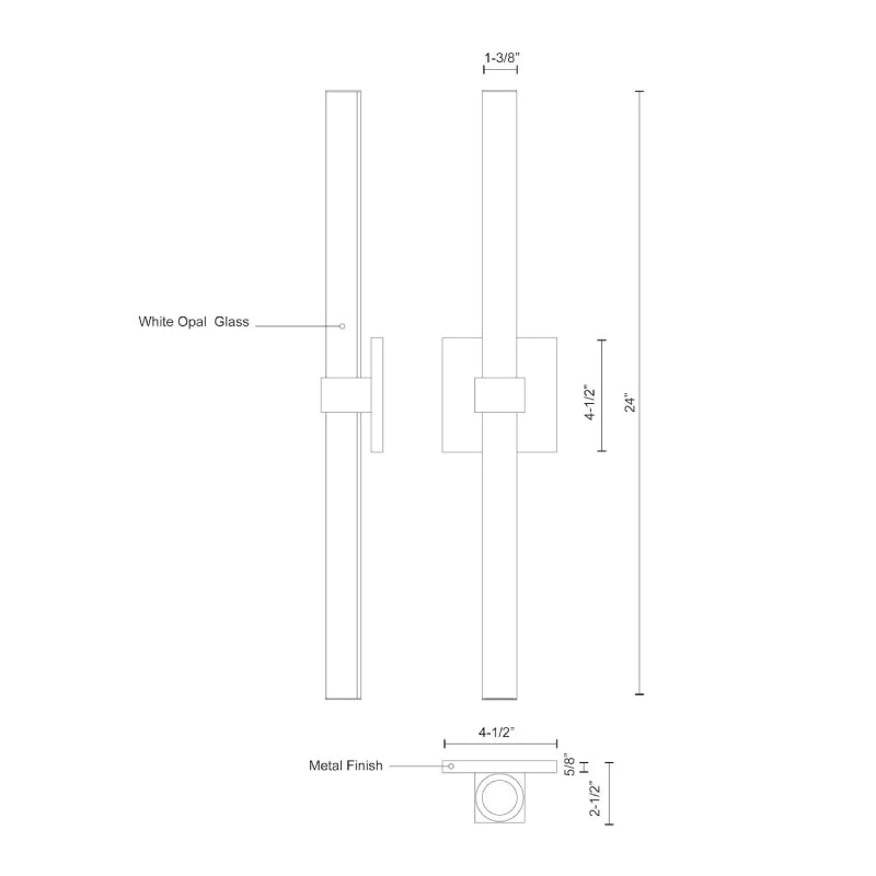 Kuzco VL17224 Fresno 24" LED Vanity