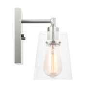 Visual Comfort DJV1031 Crofton 1-lt 9" Tall Small Wall Sconce - Brushed Nickel Clear Glass