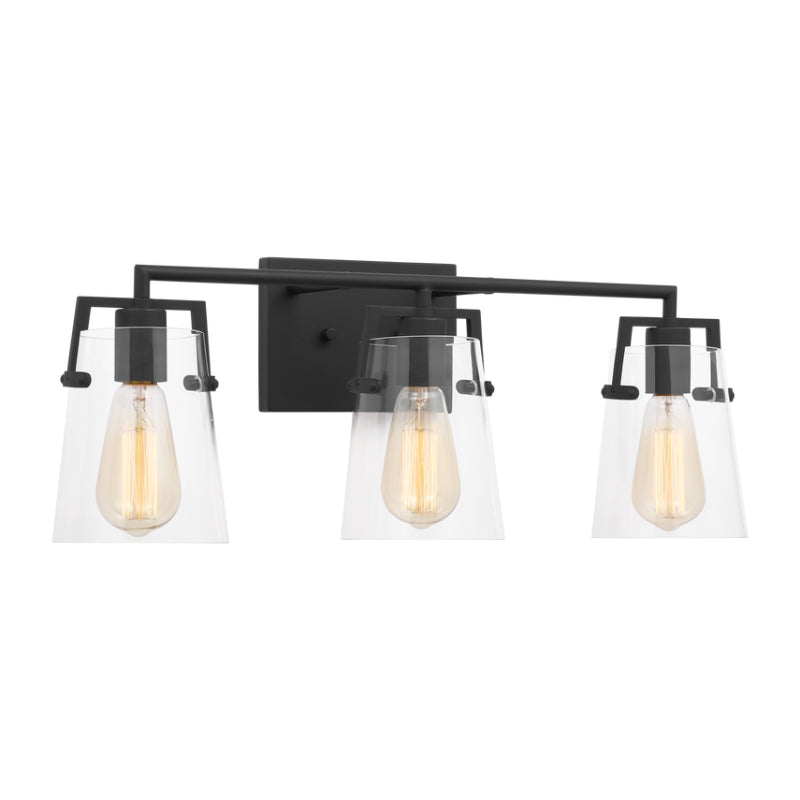 Visual Comfort DJV1033 Crofton 3-lt 24" Vanity Light - Midnight Black