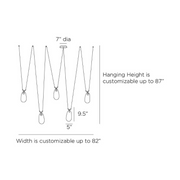 Arteriors GADLC01 Melt 5-lt 82" LED Chandelier