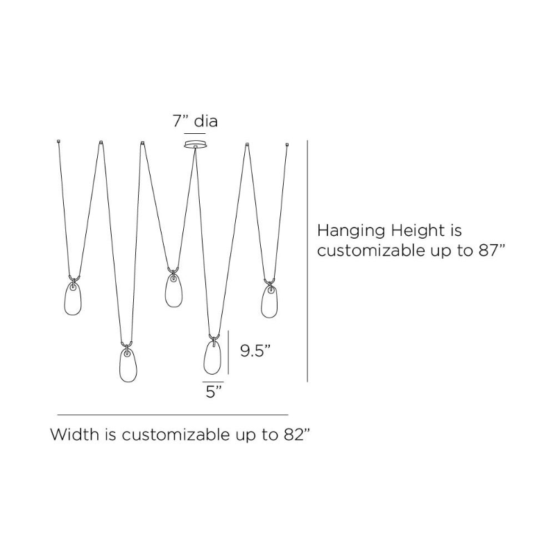 Arteriors GADLC01 Melt 5-lt 82" LED Chandelier