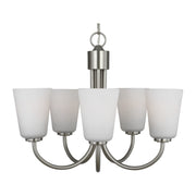 Generation GLC1115 Miles 5-lt 21" Chandelier - Brushed Nickel