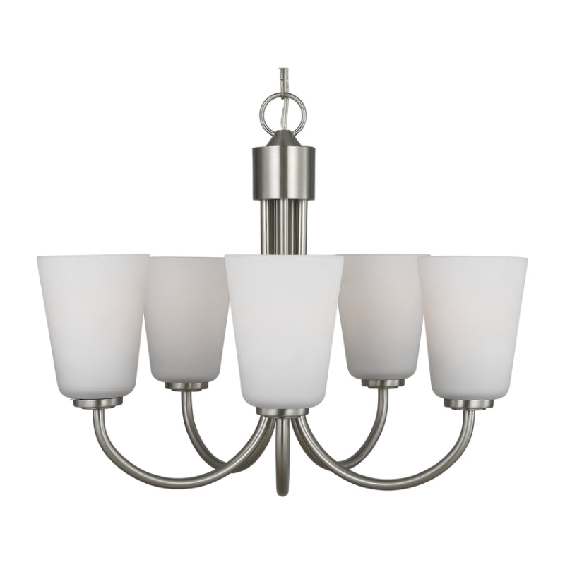 Generation GLC1115 Miles 5-lt 21" Chandelier - Brushed Nickel